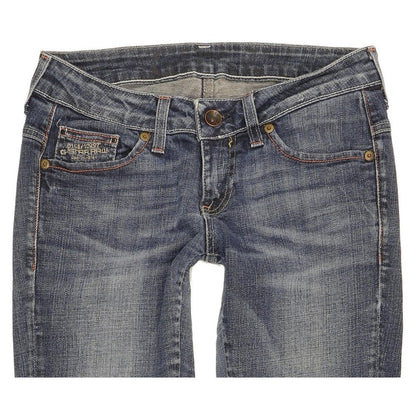 G-Star Reese Women Blue Straight Slim Stretch Jeans W28 L32