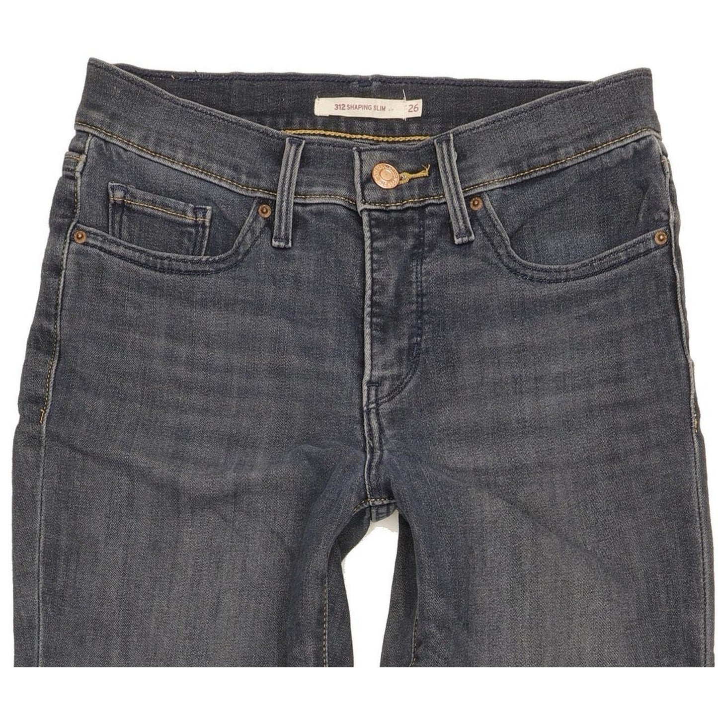 Levi's 312 Shaping Women Blue Straight Slim Stretch Jeans W26 L30