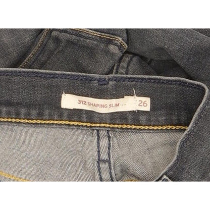 Levi's 312 Shaping Women Blue Straight Slim Stretch Jeans W26 L30