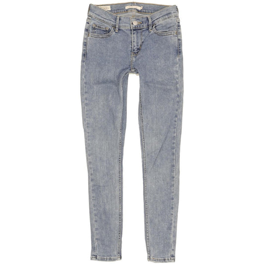 Levi's 710 Super Women Blue Skinny Slim Stretch Jeans W25 L28
