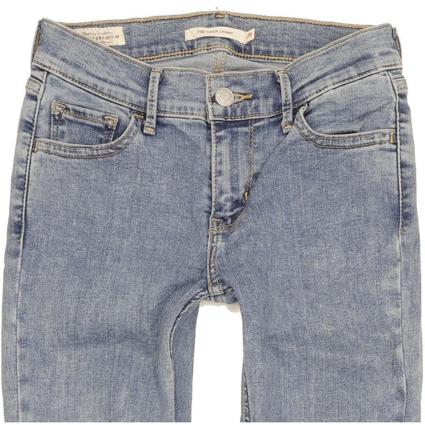 Levi's 710 Super Women Blue Skinny Slim Stretch Jeans W25 L28