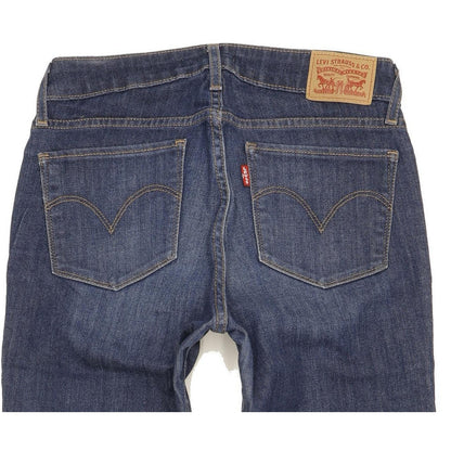 Levi's 712 Women Blue Straight Slim Stretch Jeans W27 L29