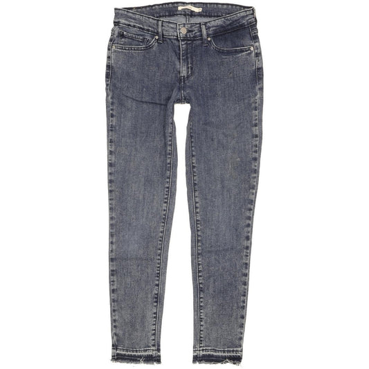 Levi's 711 Women Blue Skinny Slim Stretch Jeans W28 L30