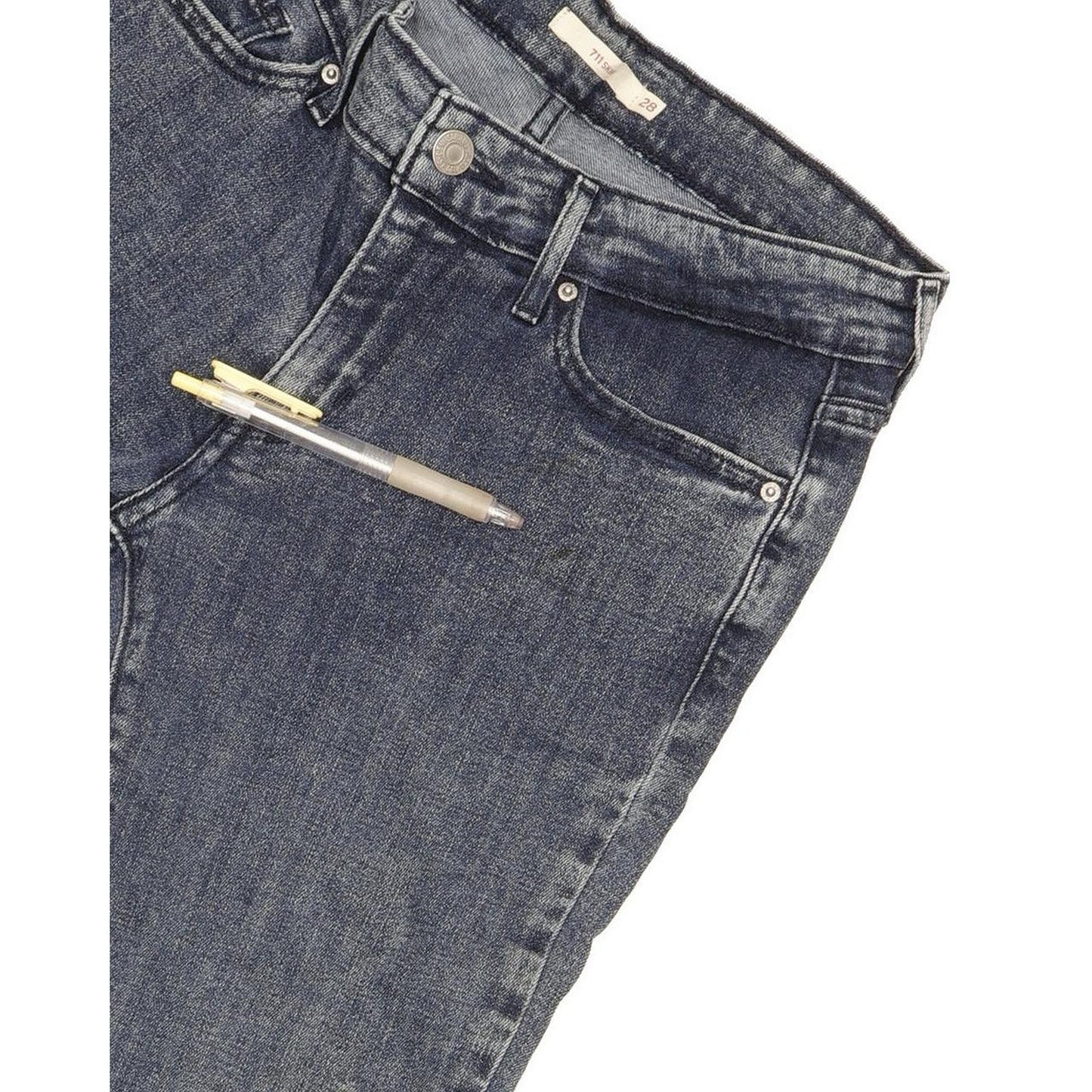 Levi's 711 Women Blue Skinny Slim Stretch Jeans W28 L30