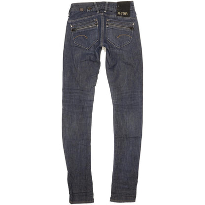 G-Star Corvet Women Blue Skinny Slim Stretch Jeans W25 L34