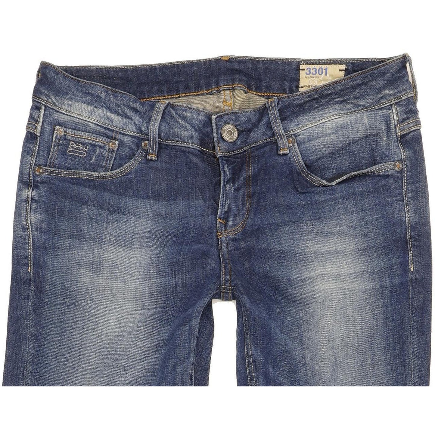 G-Star 3301 Women Blue Skinny Slim Stretch Jeans W30 L32