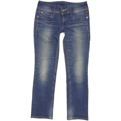 G-Star Ford Women Blue Straight Slim Stretch Jeans W30 L30