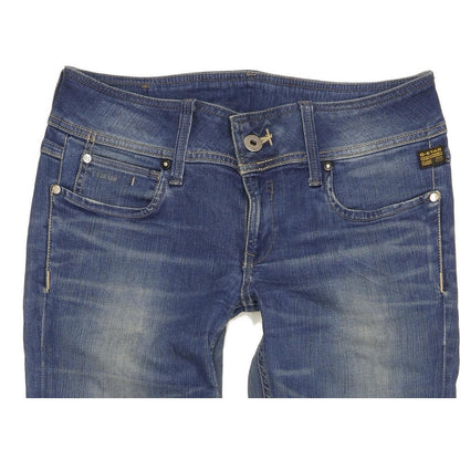 G-Star Ford Women Blue Straight Slim Stretch Jeans W30 L30