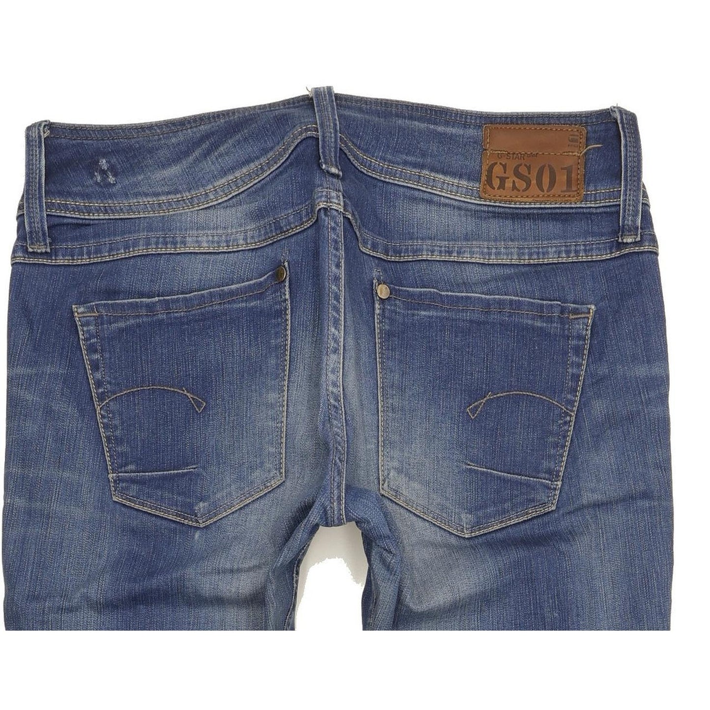 G-Star Ford Women Blue Straight Slim Stretch Jeans W30 L30