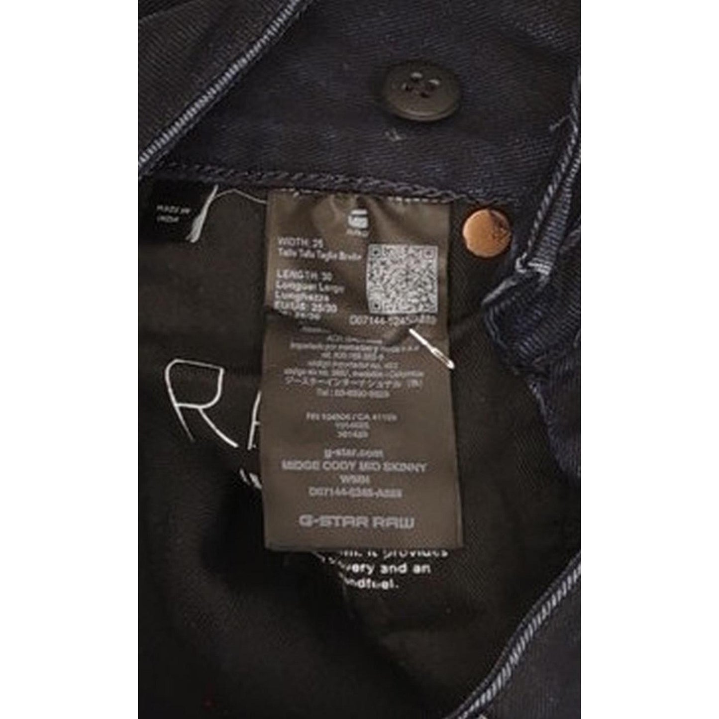 G-Star Midge Cody Women Navy Skinny Slim Stretch Jeans W25 L30