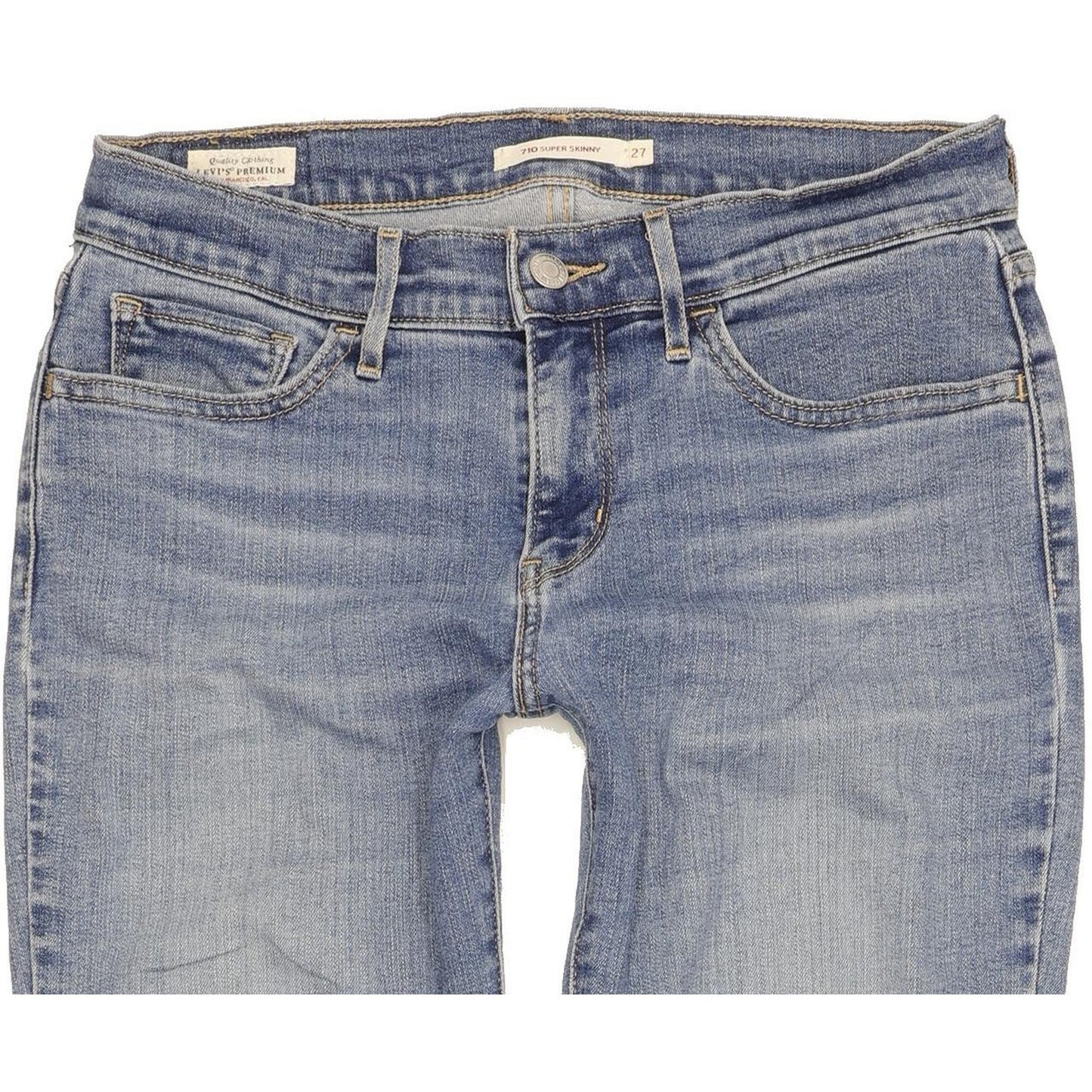 Levi's 710 Super Women Blue Skinny Slim Jeans W27 L30