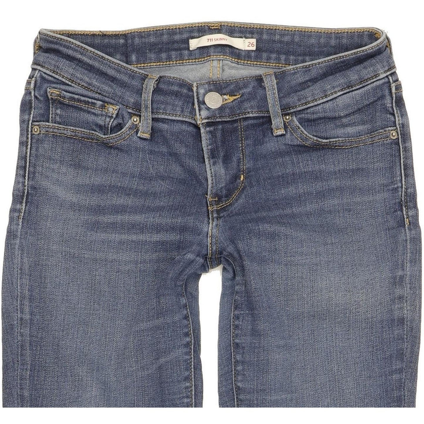 Levi's 711 Women Blue Skinny Slim Stretch Jeans W26 L29