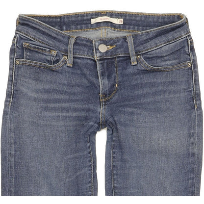Levi's 711 Women Blue Skinny Slim Stretch Jeans W26 L29