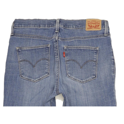 Levi's Slimming Women Blue Straight Slim Stretch Jeans W30 L34