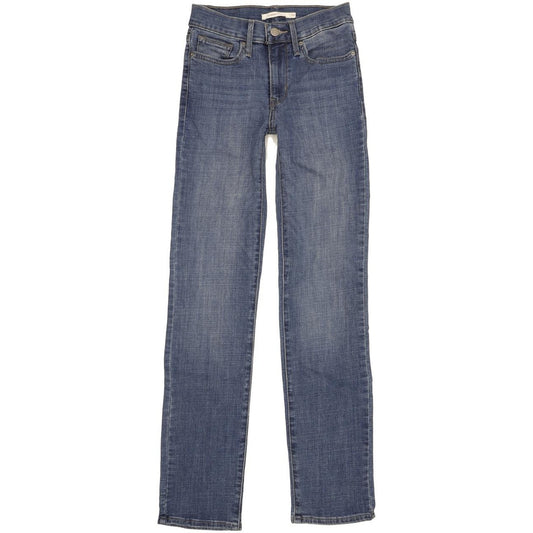 Levi's Slimming Women Blue Straight Slim Stretch Jeans W24 L30