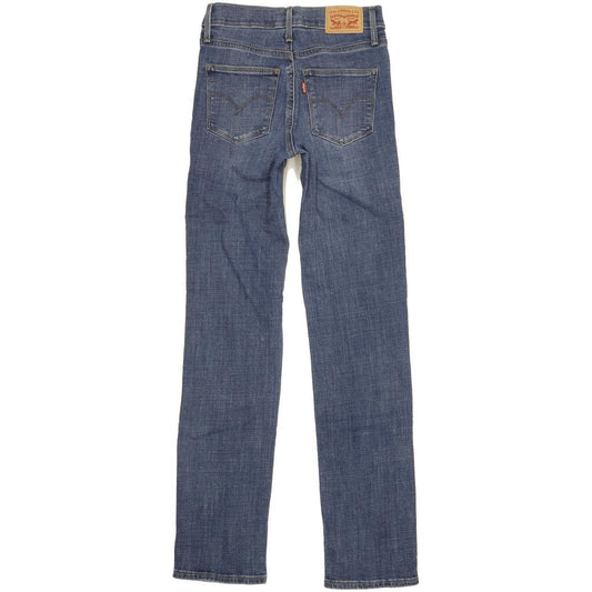 Levi's Slimming Women Blue Straight Slim Stretch Jeans W24 L30
