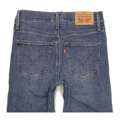 Levi's Slimming Women Blue Straight Slim Stretch Jeans W24 L30