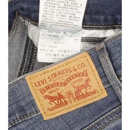 Levi's Slimming Women Blue Straight Slim Stretch Jeans W24 L30