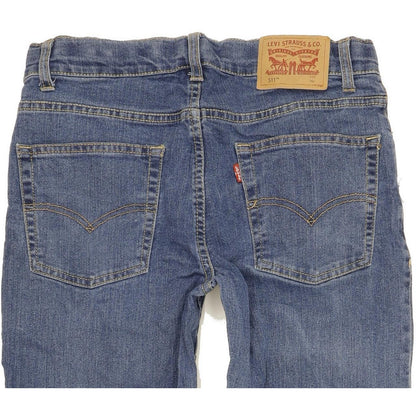 Levi's 511 Kids Blue Straight Slim Stretch Jeans W26 L29