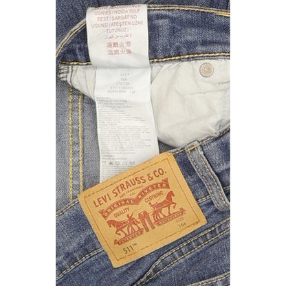 Levi's 511 Kids Blue Straight Slim Stretch Jeans W26 L29