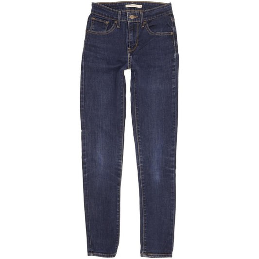 Levi's 721 Women Blue Skinny Slim Stretch Jeans W25 L29