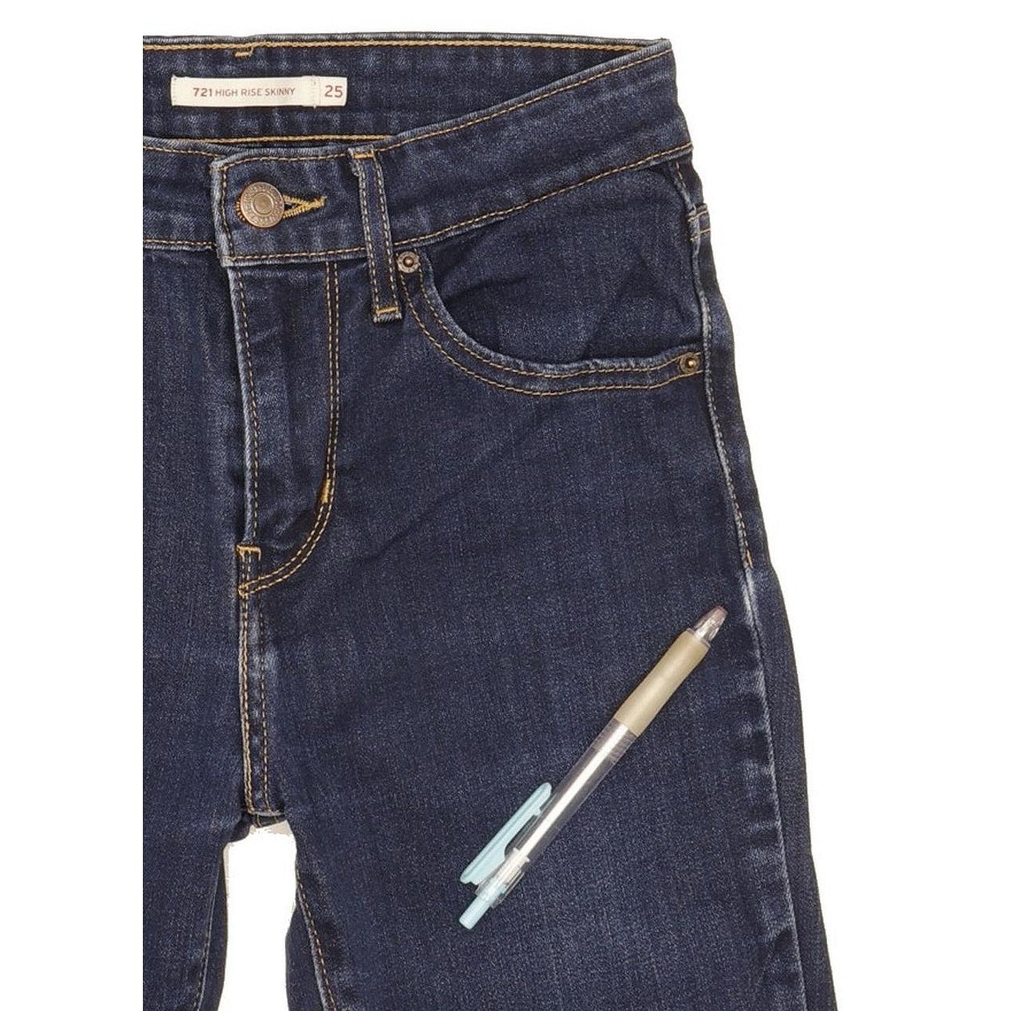 Levi's 721 Women Blue Skinny Slim Stretch Jeans W25 L29