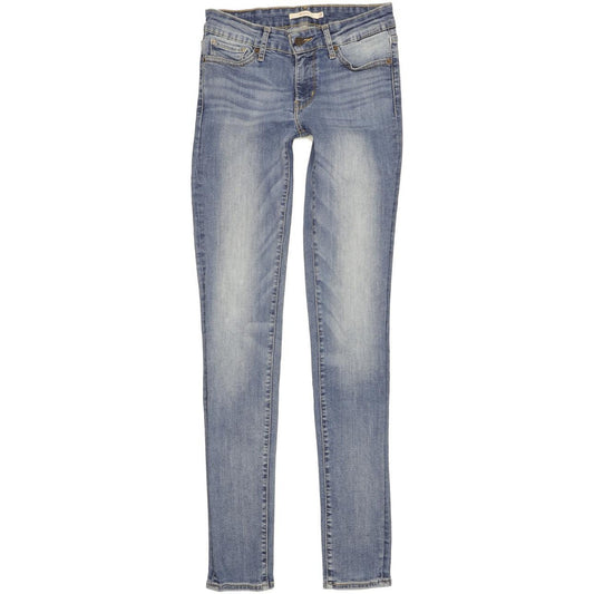Levi's 711 Women Blue Skinny Slim Stretch Jeans W27 L34
