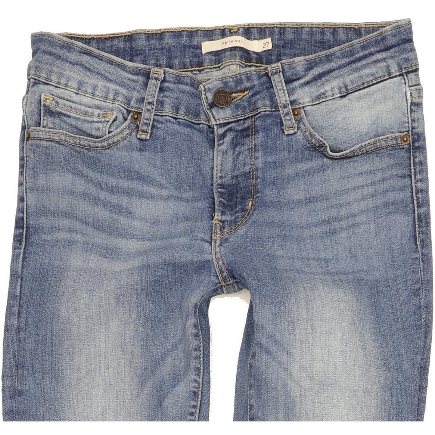 Levi's 711 Women Blue Skinny Slim Stretch Jeans W27 L34