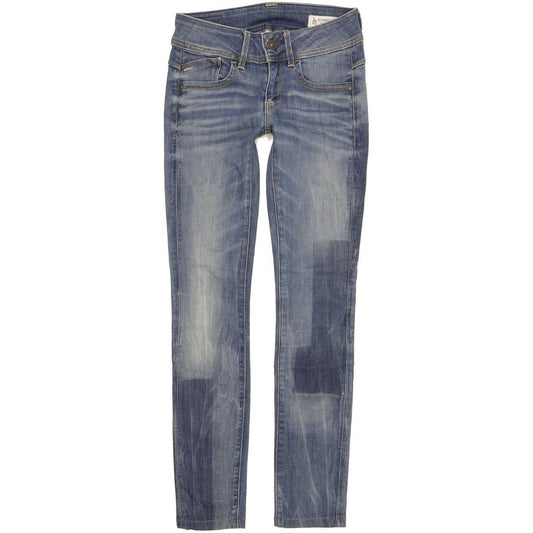 G-Star Lynn Mid Women Blue Skinny Slim Stretch Jeans W24 L29