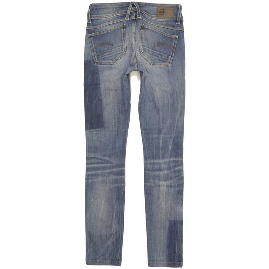 G-Star Lynn Mid Women Blue Skinny Slim Stretch Jeans W24 L29