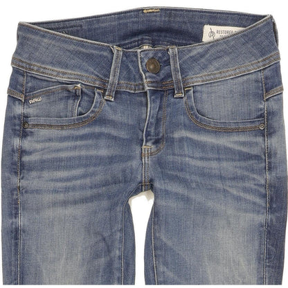 G-Star Lynn Mid Women Blue Skinny Slim Stretch Jeans W24 L29