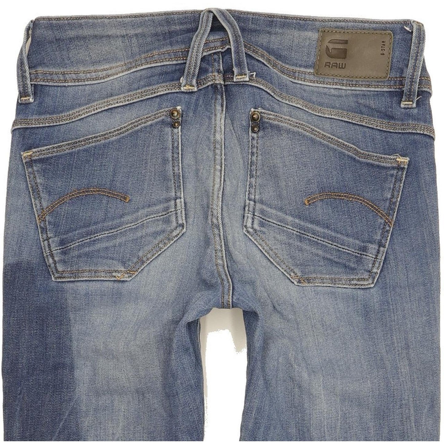 G-Star Lynn Mid Women Blue Skinny Slim Stretch Jeans W24 L29