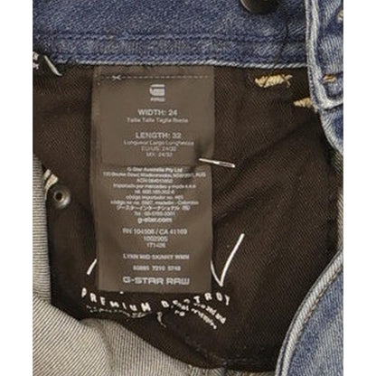 G-Star Lynn Mid Women Blue Skinny Slim Stretch Jeans W24 L29