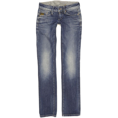 G-Star Midge Women Blue Straight Slim Stretch Jeans W25 L32