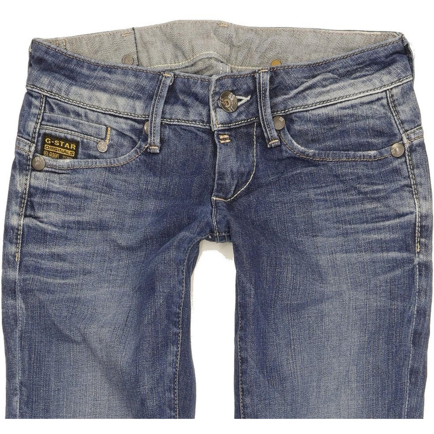 G-Star Midge Women Blue Straight Slim Stretch Jeans W25 L32