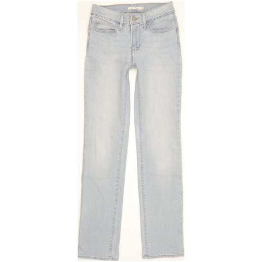 Levi's Slimming Women Blue Straight Slim Stretch Jeans W26 L31