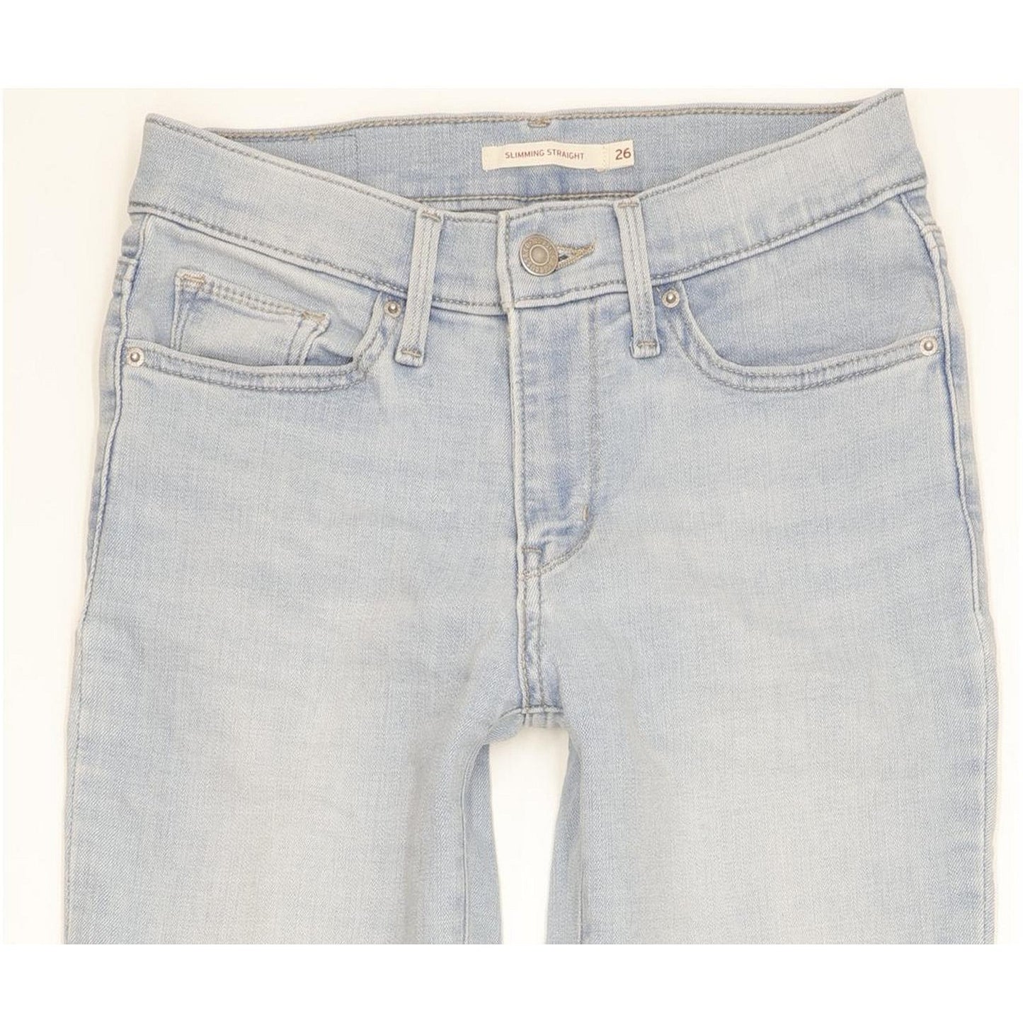 Levi's Slimming Women Blue Straight Slim Stretch Jeans W26 L31