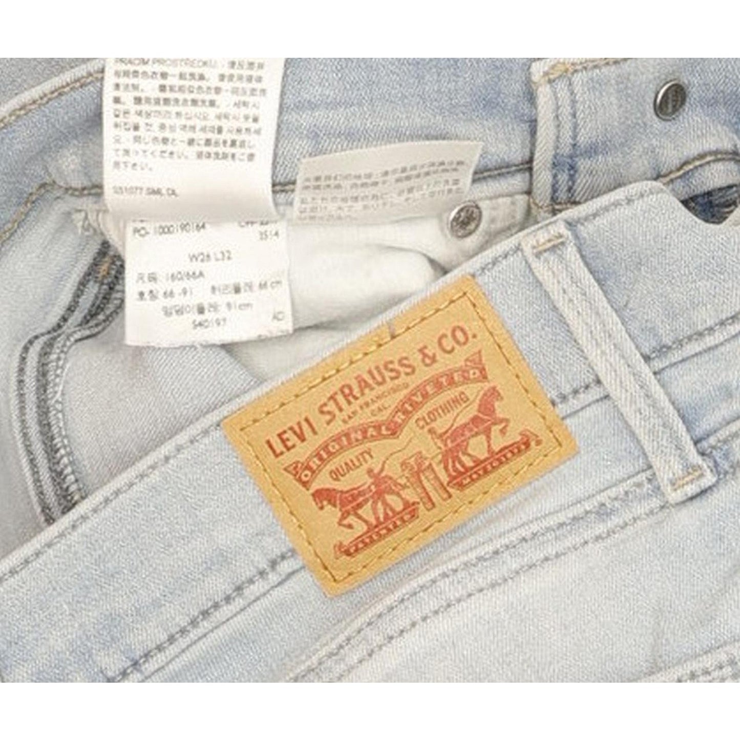 Levi's Slimming Women Blue Straight Slim Stretch Jeans W26 L31
