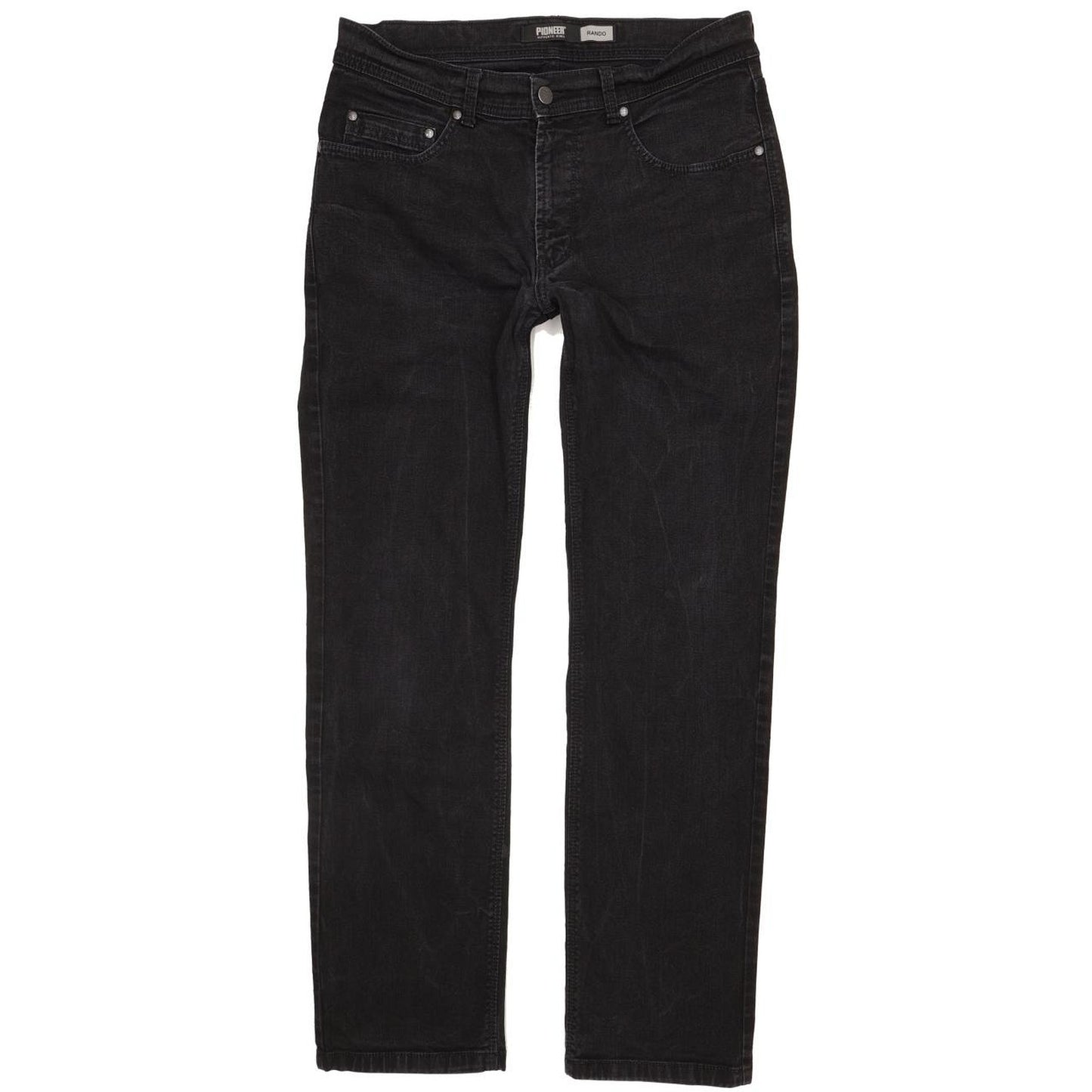 Pioneer Rando Men Black Straight Regular Stretch Jeans W33 L31