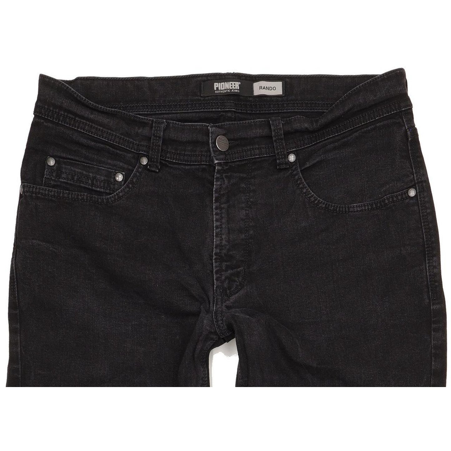 Pioneer Rando Men Black Straight Regular Stretch Jeans W33 L31