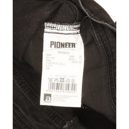 Pioneer Rando Men Black Straight Regular Stretch Jeans W33 L31