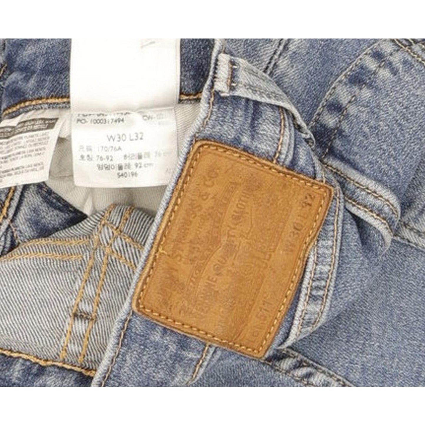 Levi's 511 Men Blue Straight Slim Stretch Jeans W30 L30