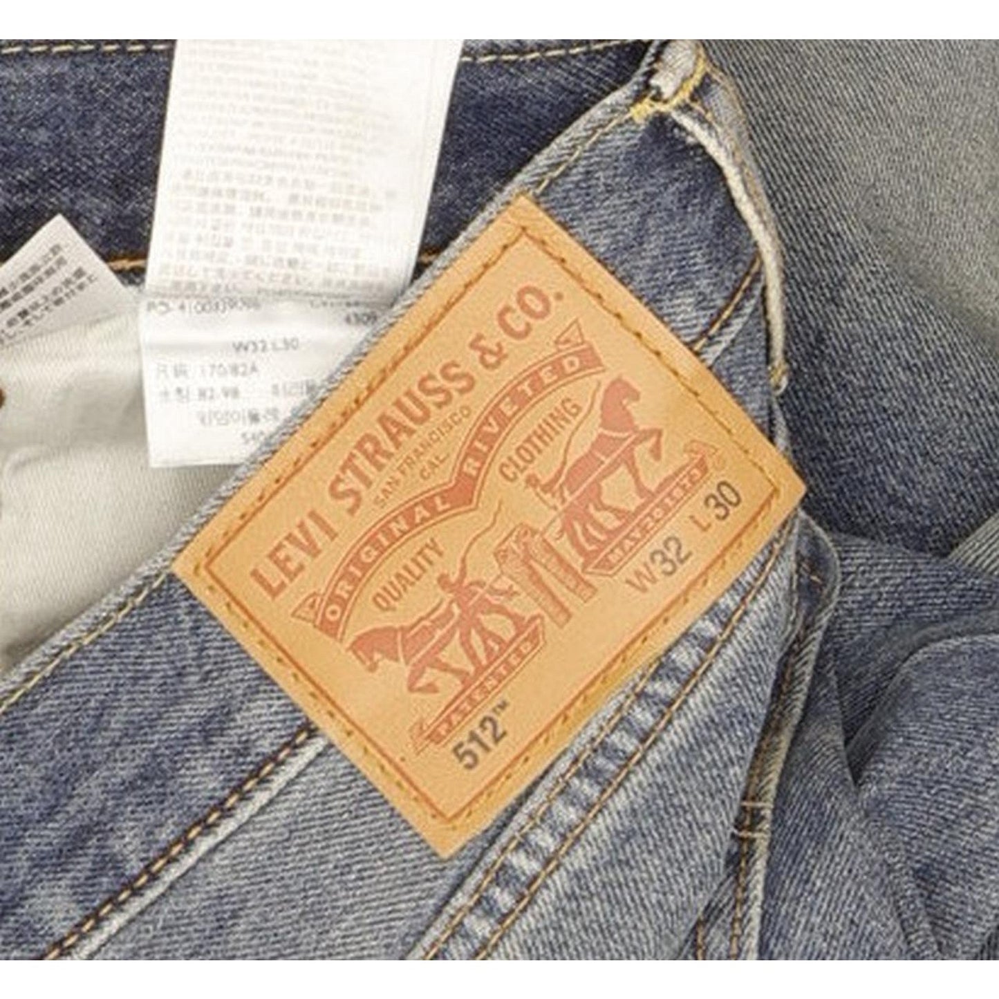 Levi's 512 Men Blue Tapered Slim Stretch Jeans W32 L29