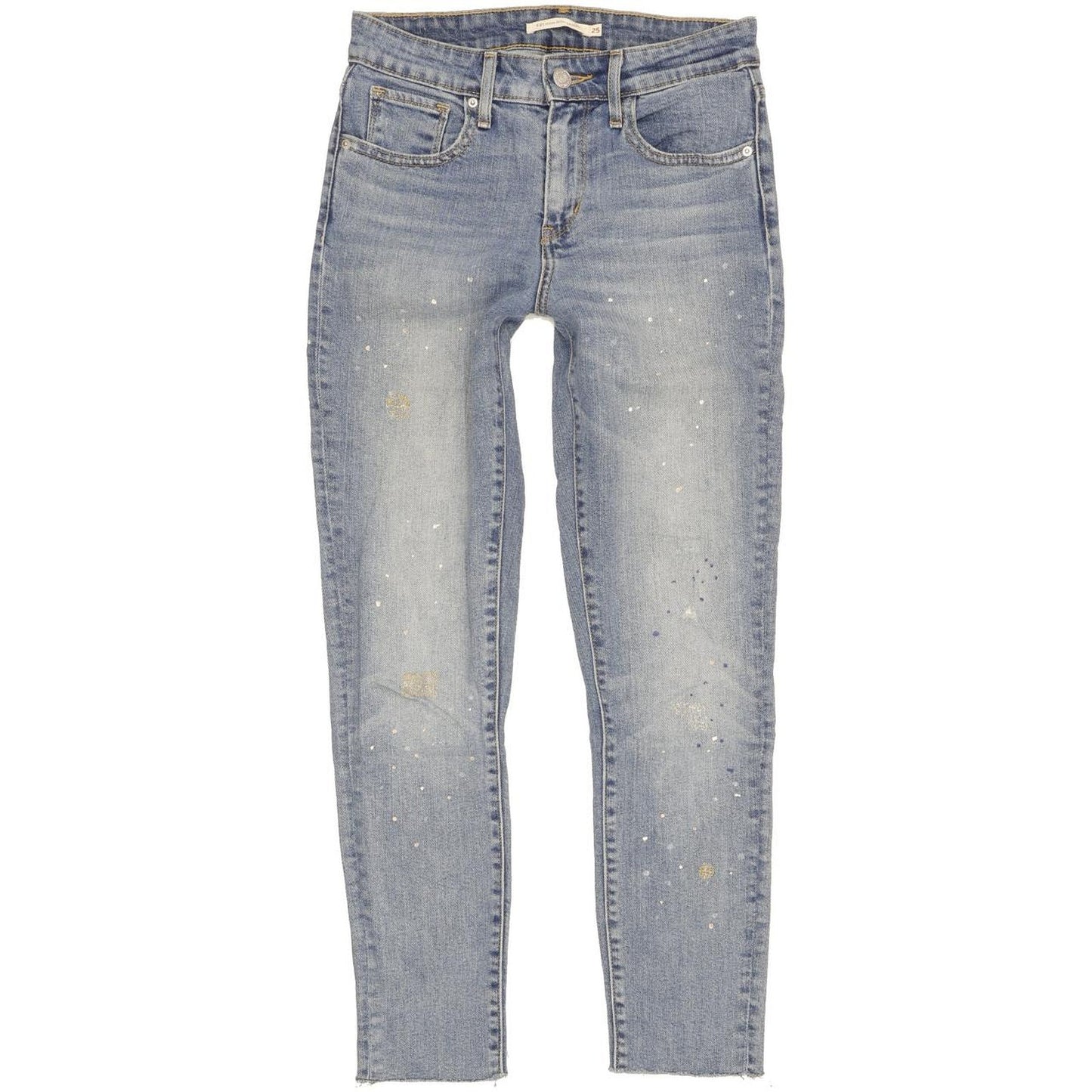 Levi's 721 Women Blue Skinny Slim Stretch Jeans W25 L26