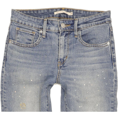 Levi's 721 Women Blue Skinny Slim Stretch Jeans W25 L26