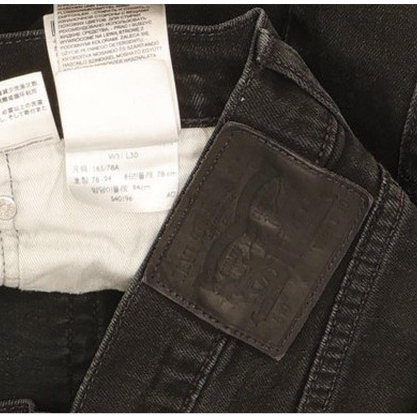 Levi's 510 Men Black Skinny Slim Stretch Jeans W31 L28