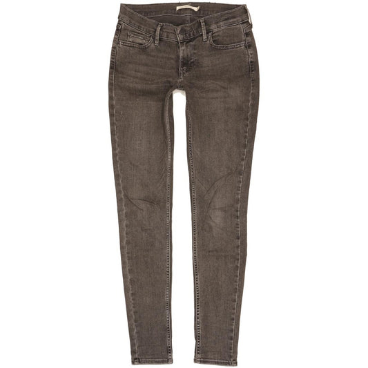 Levi's 710 Super Women Charcoal Skinny Slim Stretch Jeans W26 L30