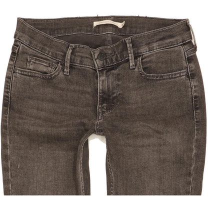 Levi's 710 Super Women Charcoal Skinny Slim Stretch Jeans W26 L30