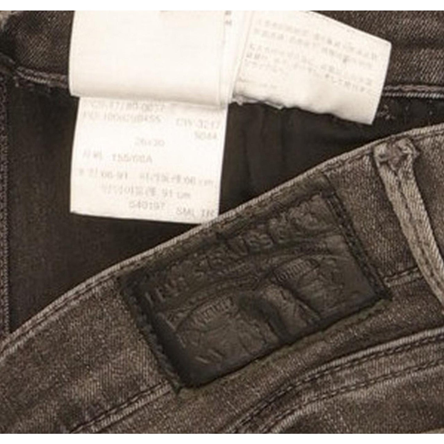 Levi's 710 Super Women Charcoal Skinny Slim Stretch Jeans W26 L30