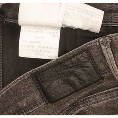 Levi's 710 Super Women Charcoal Skinny Slim Stretch Jeans W26 L30